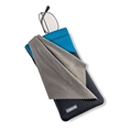 Carson Neoprene Brillenhoesje met microvezeldoekje - Grijs/Blauw