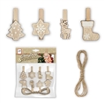 Zep Kerst Kit Wood Clips Brown LK39B 8 Stuks