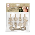 Zep Kerst Kit Wood Clips Brown LK39B 8 Stuks